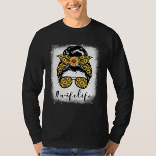 T-shirt Nettoie la vie de femme au foyer, chignon de cheve