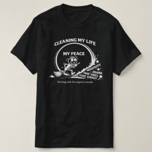 T-shirt Nettoyage de ma vie Avocat de la paix - Minimalist
