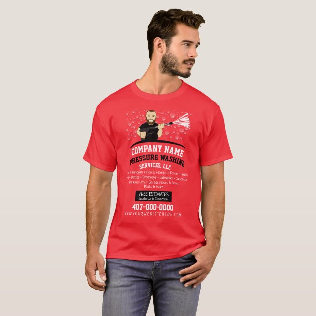 T-shirt Nettoyage et lavage sous pression T-S personnalisa (Devant entier)
