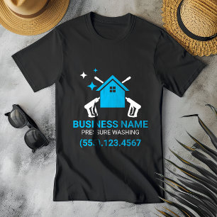 T-shirt Nettoyage haute pression professionnel noir et ble