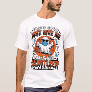 T-shirt Nettoyant Halloween Masque de Fantôme Drôle Bonbon