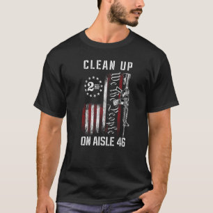 T-shirt Nettoyer Sur Aisle 46 Nous Le Peuple Drapeau Améri