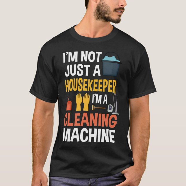 T-shirt Nettoyeur de maison de gardien de maison (Devant)