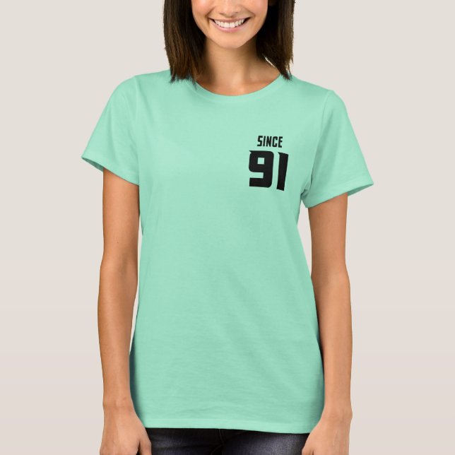 T-shirt Nettoyez les couples en bon état depuis 91 - (Devant)