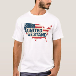 T-shirt Nettoyons unis nous tenons une carte patriotique