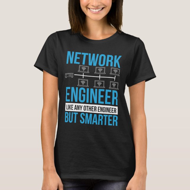 T-shirt Network Engineer Network Engineering Cloud Server (Devant)