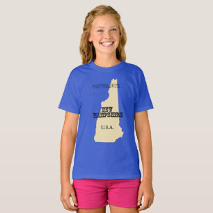 T - Shirt - Neue Hampshire-Karte mit Stadt