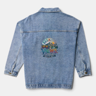 T-Shirt 'Neue Perspektiven suchen' – Inspirierende Jeansjacke