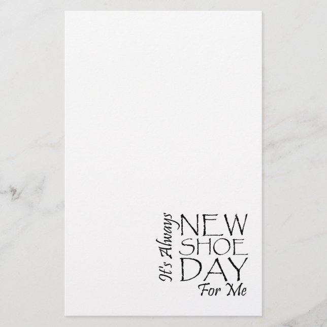 T-SHIRT neuer Schuh-Tag Briefpapier (Vorderseite)