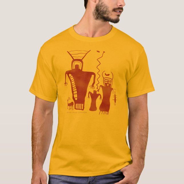 T-shirt Neuf aliens d'art de roche de canyon de mille ' (Devant)