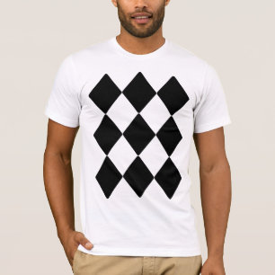 T-shirt Neuf diamants noirs chanceux dans trois rangées d