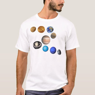 T-shirt Neuf planètes dans le système solaire
