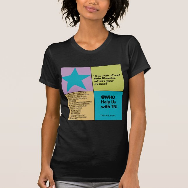 T-shirt Neuralgie Trigeminal et troubles de la douleur fac (Devant)
