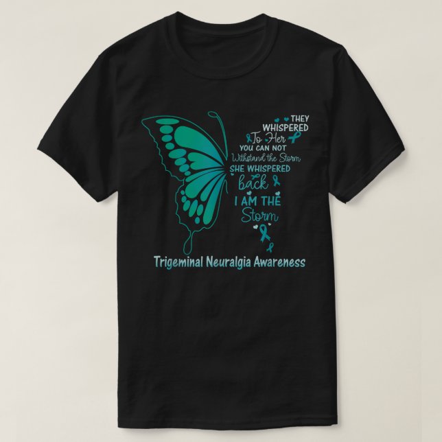 T-shirt Neuralgie Trigeminal Je suis la tempête  (Design devant)