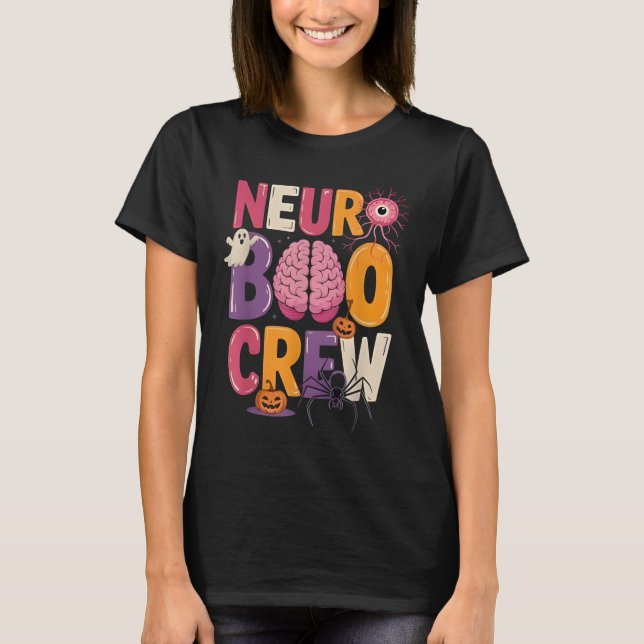 T-shirt Neuro Boo Crew Halloween Anatomical Brain Anatomy  (Devant)