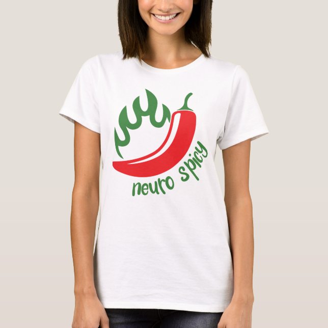 T-shirt Neuro épicé - névrodiversité tee chili (Devant)