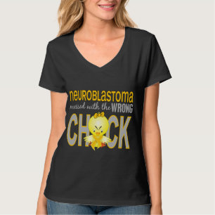 T-shirt Neuroblastome sali avec le poussin faux