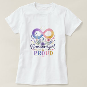 T-shirt Neurodivergent & Fier Rainbow Infini