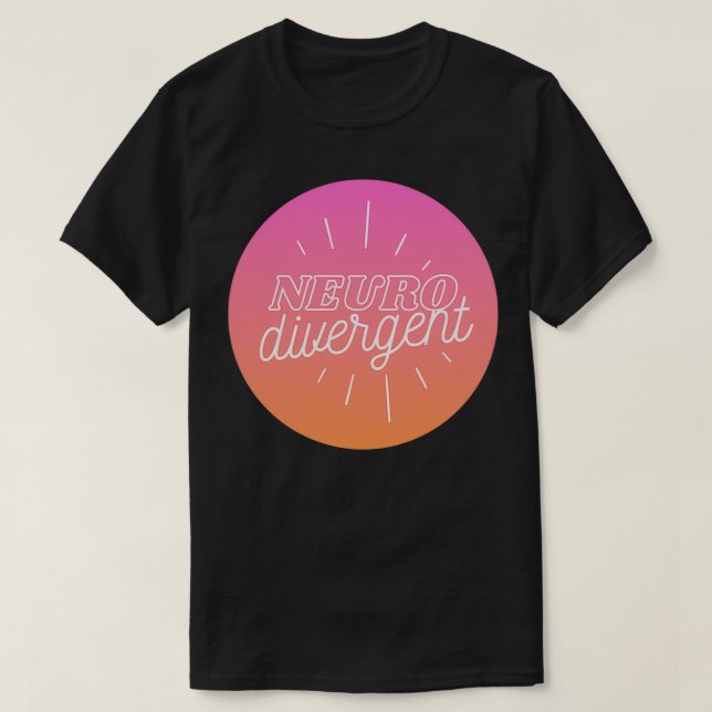 T-shirt Neurodivergent rose (Design devant)