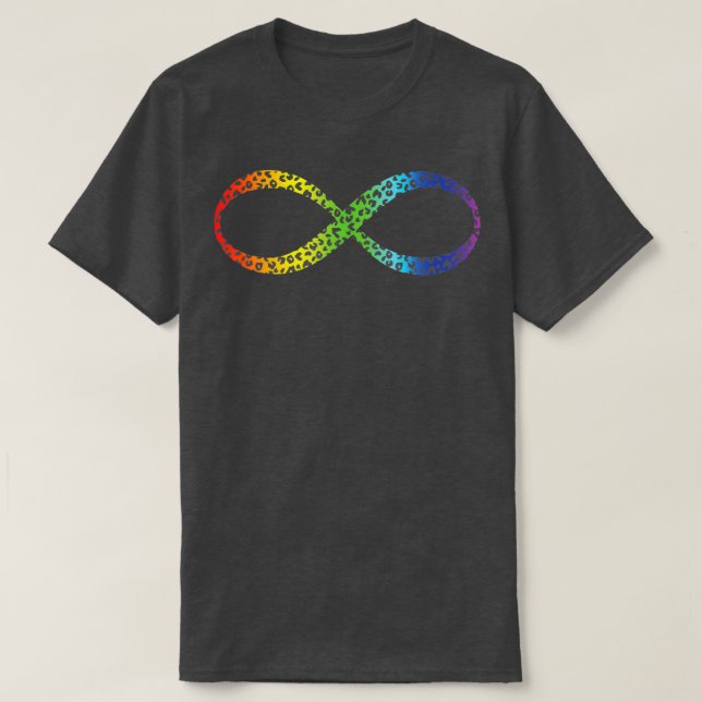 T-shirt Neurodivergent Sensibilisation Infinité Arc-en-cie (Design devant)