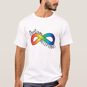 T-shirt Neurodiversité Acceptation de l'autisme Arc-en-cie