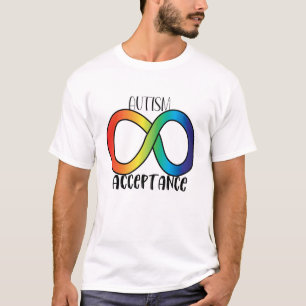 T-shirt Neurodiversité Acceptation de l'autisme Arc-en-cie