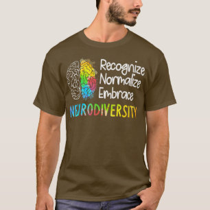 T-shirt Neurodiversité arc-en-ciel Spectre cérébral TDAH A