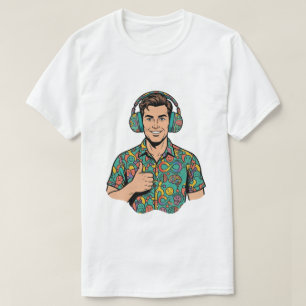 T-shirt Neurodiversité Art Pop Rétro Pouce en l'air Homme