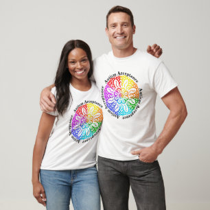 T-shirt Neurodiversité Autisme Acceptation Rainbow Mandala