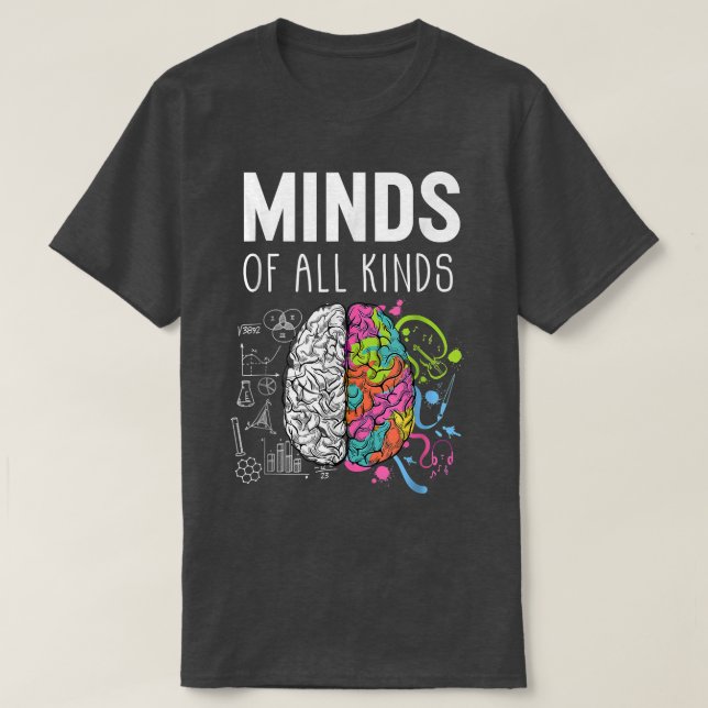T-shirt Neurodiversité Cerveau TDAH Sensibilisation sur l' (Design devant)