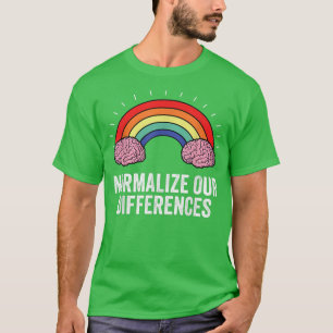 T-shirt Neurodiversité Différents Cerveau TDAH Autisme Sen