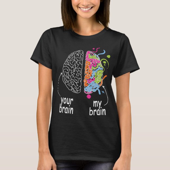 T-shirt Neurodiversité Dyslexie cérébrale Autisme (Devant)