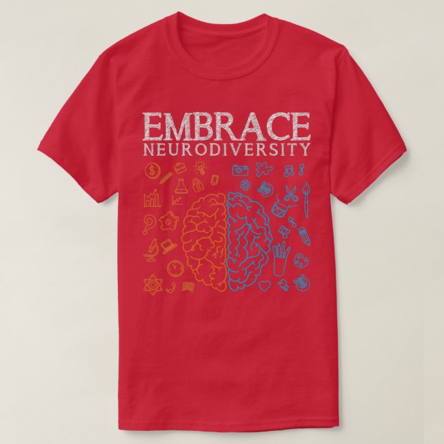 T-shirt Neurodiversité Embrasser l'autisme Adhd Autisme As (Design devant)