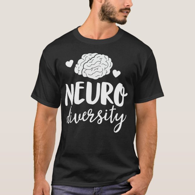T-shirt Neurodiversité Enseignant spécial Cerveau SP (Devant)