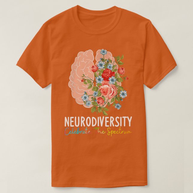T-shirt Neurodiversity Celebrate The Spectrum ADHD Brain A (Design devant)