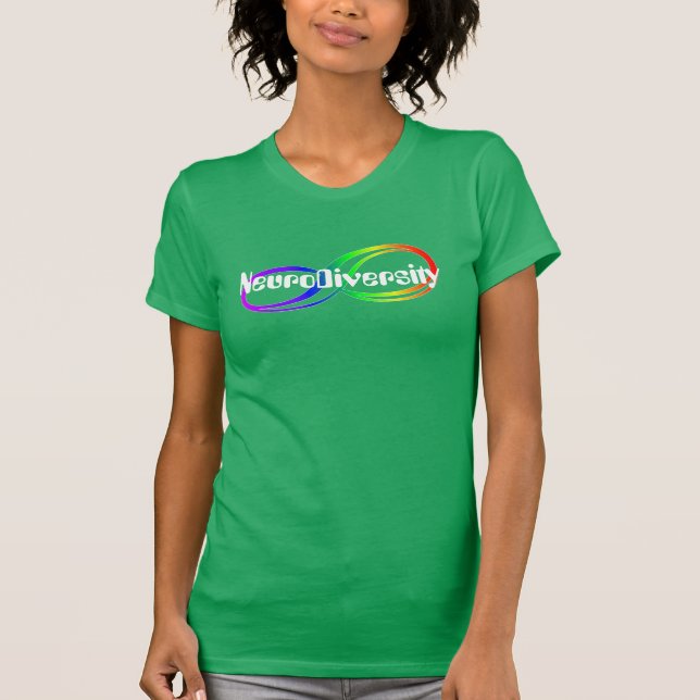 T-shirt NeuroDiversity Rainbow Infinity Shirt (Devant)