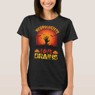 T-shirt Neurologues Amour Cerveaux Halloween Docteur Neuro
