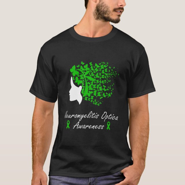T-shirt Neuromyélite Optica Sensibilisation - Papillons po (Devant)