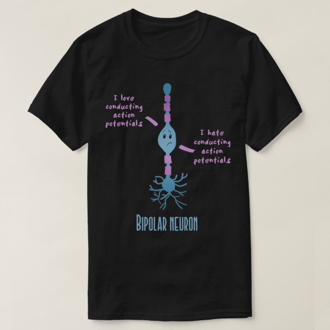 T-shirt neurone bipolaire mignon (Design devant)