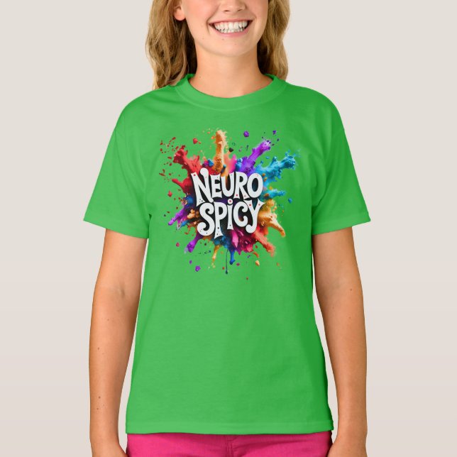 T-shirt NEUROSPICY neurodiversity autism adhd dyslexia (Devant)