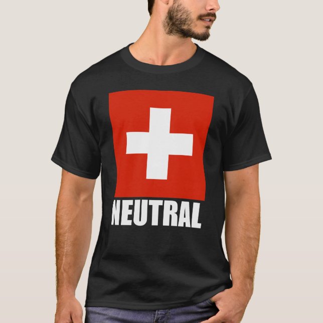T-shirt NEUTRE (de drapeau suisse) (Devant)