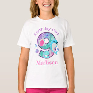 T-shirt Neuvième anniversaire Dolphin chemise Pool Party