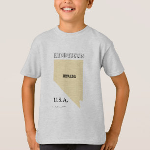 T-shirt - Nevada Carte avec la ville