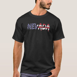 T-shirt Nevada États-Unis Amérique USA Drapeau Nevada Drap