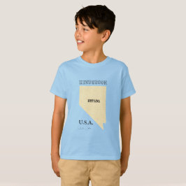 T - Shirt - Nevada Karte mit Stadt
