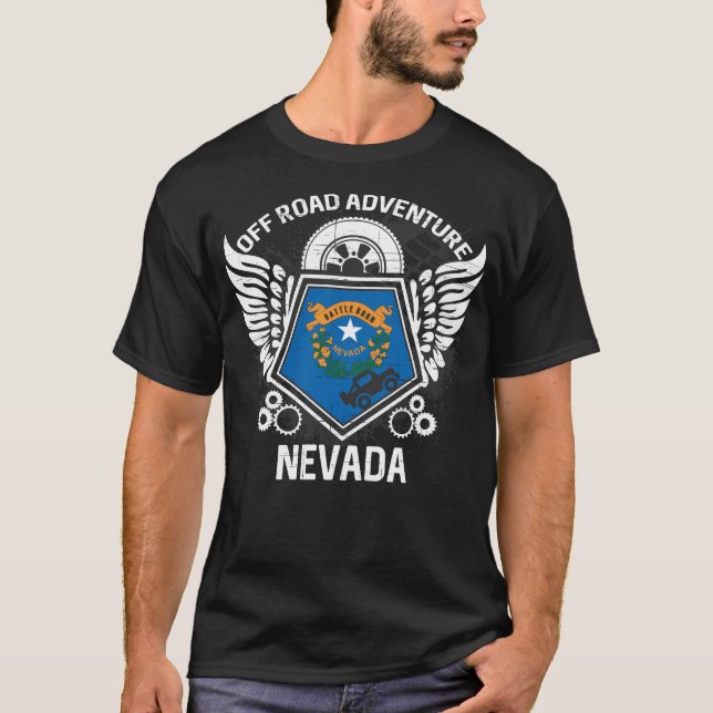 T-shirt Nevada Off Road Adventure 4x4 Trail Ride Mudding (Devant)