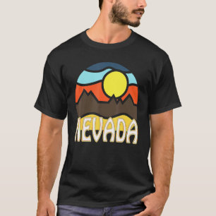 T-shirt Nevada Retro Mountain Sunset Extérieur Vanlife Exp