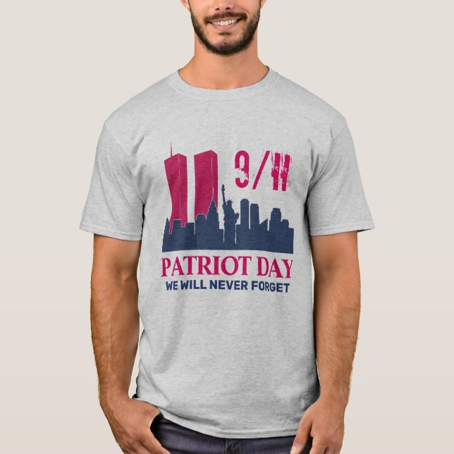 T-shirt Never Forget 911 20th Anniversary Patriot Day 2021 (Devant)