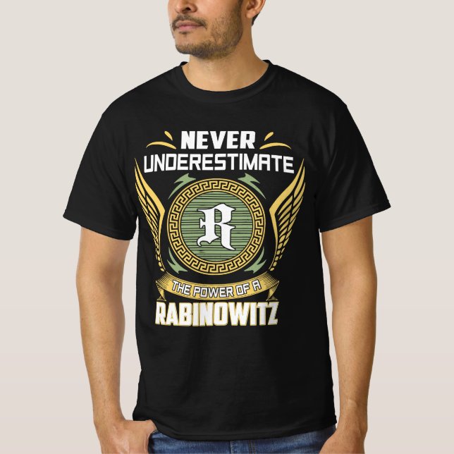 T-shirt Never Underestimate The Power Of A Rabinowitz (Devant)