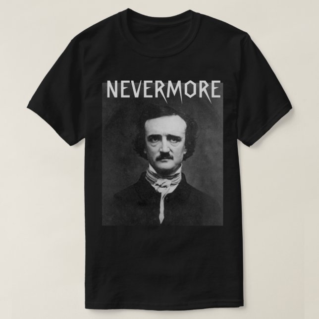 T-shirt Nevermore Edgar Allan Poe (Design devant)